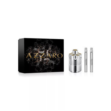 AZZARO WANTED 3 PCS SET FOR MEN: 3.3 EAU DE PARFUM SPRAY + 2 * 0.33 EAU DE PARFUM SPRAY